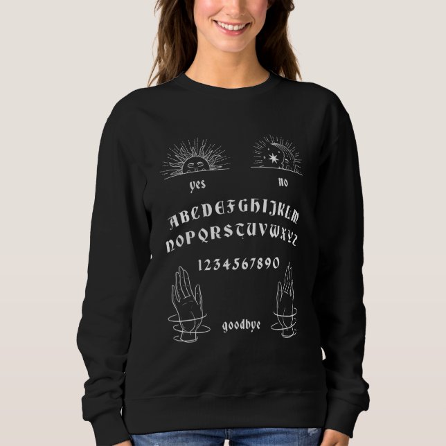 Quija Board Wiccan Gothic Witch Paranormal Witchcr T Shirt (Framsida)