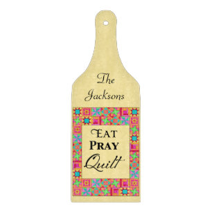 Quilcks Blocks Gräns Art Eat Pray Quilt-Gult