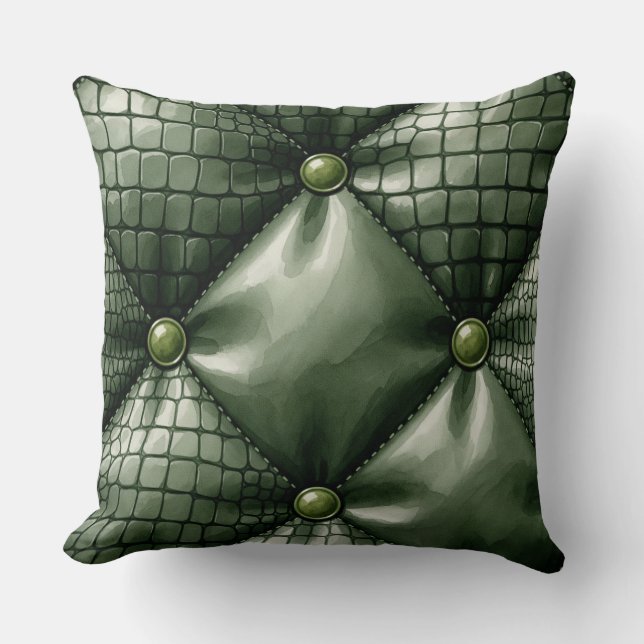 Quiled Fabric with Crocodile Skin Imitation by Na Kudde (Framsida)