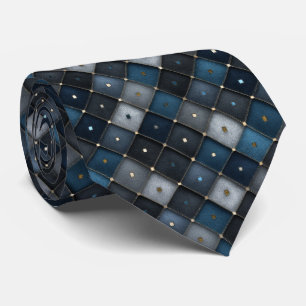 Quiled Navy Diamond Marskalkar Bröllop Slips
