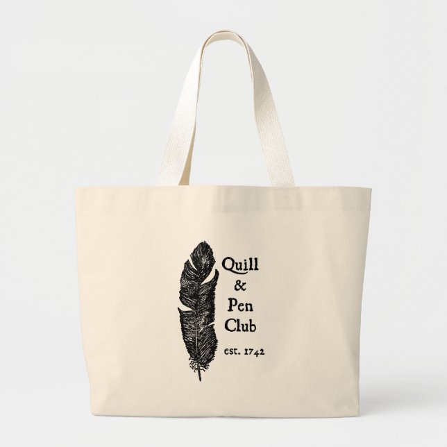 Quill and Pen Totebag Jumbo Tygkasse (Framsidan)