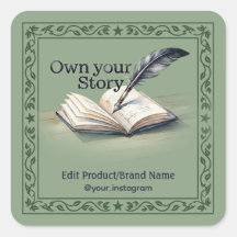 Quill Book Own Your Story Fyrkantig Kuvert Klister