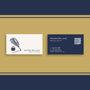Quill Freelance Writer QR-kodnummer, Affärskort Visitkort