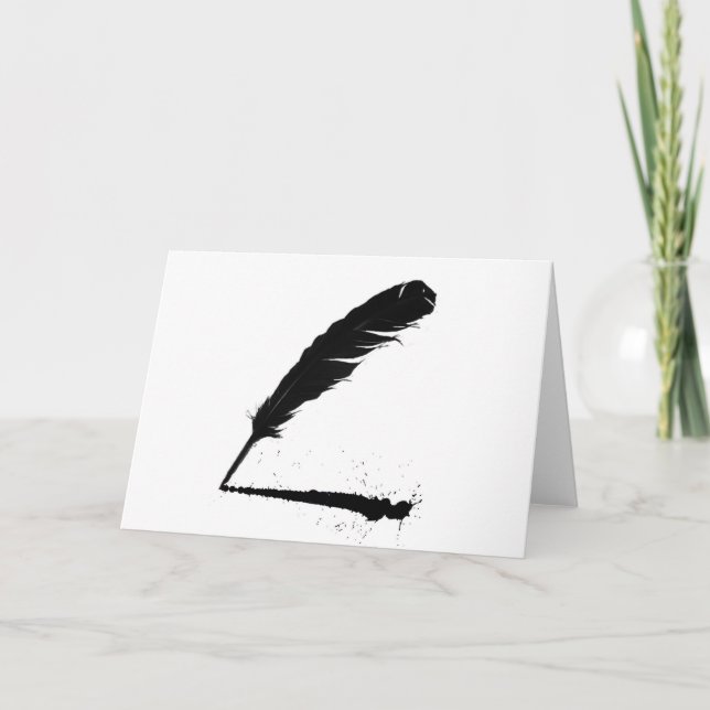 Quill med Bläck Kort (Framsida)