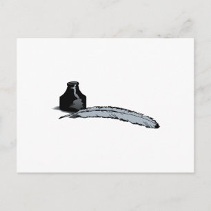 Quill Pen & Bläck Vykort