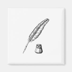 Quill Pen med en penna Magnet