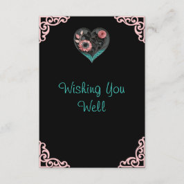Quilled Heart Bröllop Elegant Förslutningskort Tilläggskort