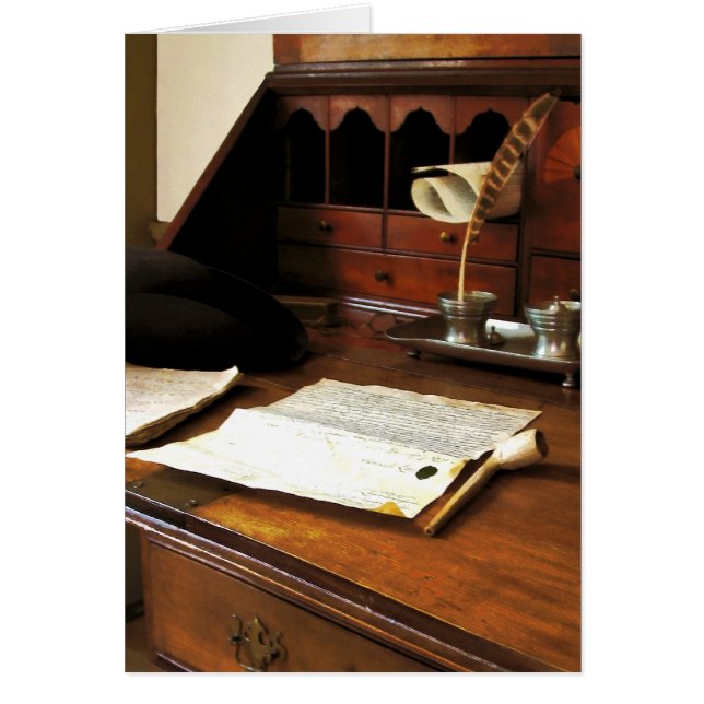 Quillen papper och leda i rör hälsningskort (Framsidan)