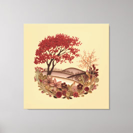 Quilling Design Countryside in Autumn Canvastryck