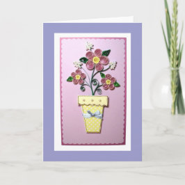 Quilling Flowers Greeting Card Kort