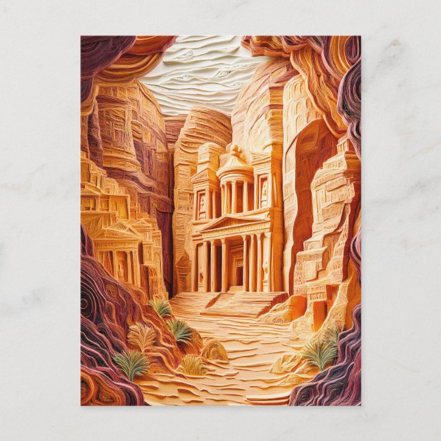 Quilling Petra Rock City i Jordan Vykort (Framsida)