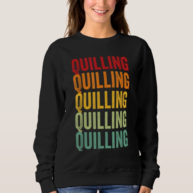 Quilling Quilling Hobbymässig Regnbågsdesign T Shirt (Framsida)
