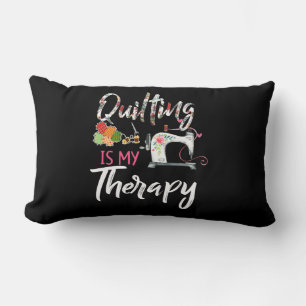 Quilning är min terapi Funny Gift Quilting Älskar Lumbarkudde