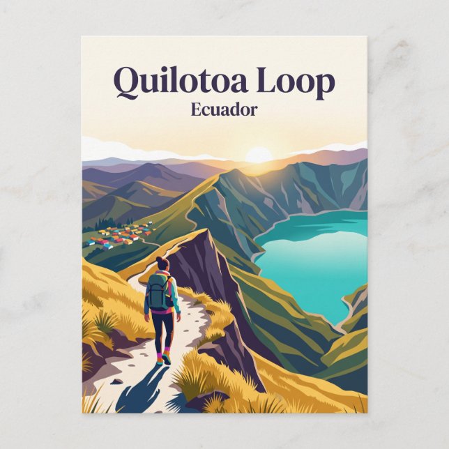 Quilotoa Loop Ecuador Vykort (Framsida)