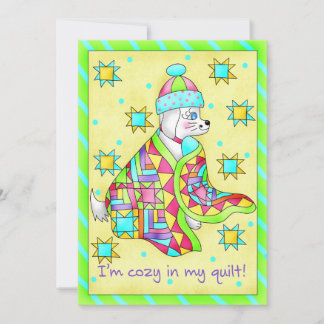 Quilt Älskare Hund-inbjudan Inbjudningar