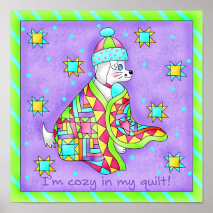 Quilt Älskare Hund Poster