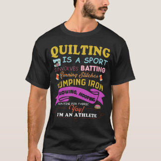 Quilt är en sportslig Quilt Ord Sewer Quil T Shirt