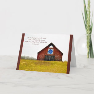 Quilt Barn med vers från Leviticus Helgkort