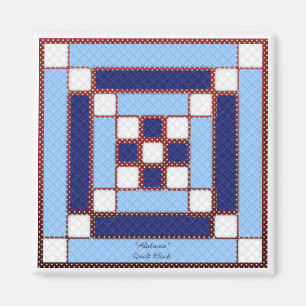 Quilt Block Mönster "Alabama" Magnet