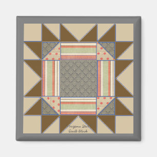 Quilt Block Mönster (Arizona Star) Magnet
