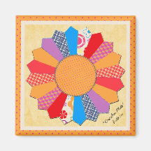 Quilt Block Mönster (Dresden Plate)