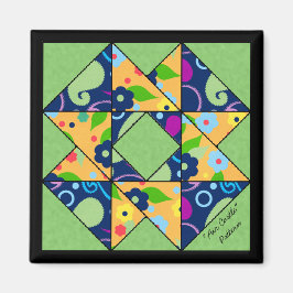 Quilt Block Mönster ’Luft Castle’ Magnet
