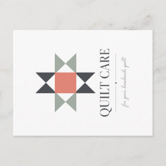 Quilt Care Postcard Färgupptagare Ver Vykort