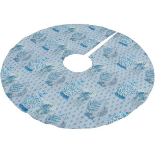 Quilt Chinoiserie Ginger Burk Julgransmatta Borstad Polyester
