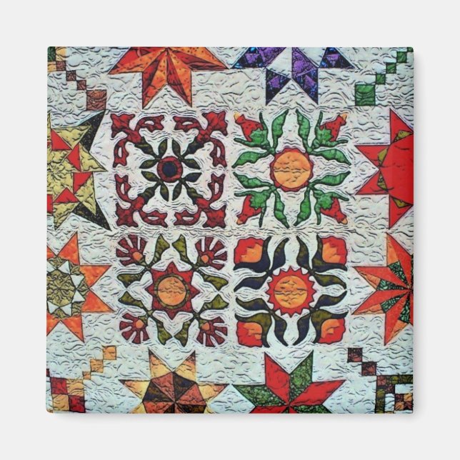 Quilt Flowers Magnet (Framsidan)