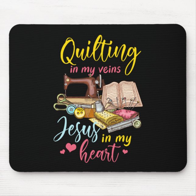 Quilt Jesus Kristus Religiösa Quilt Sewing Machi Musmatta (Framsidan)