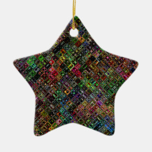 Quilt Julgransprydnad Keramik