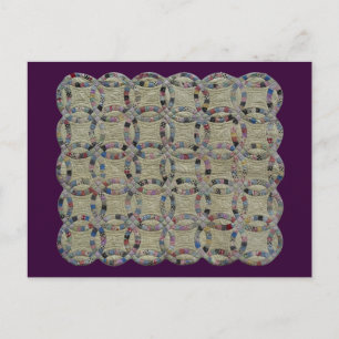 QUILT LINE-Dubbla Bröllop Ringar- Vykort