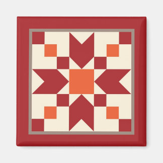 Quilt Magnet - Stepping Stones (kalkonrött)