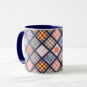 Quilt Mönster Art Kopp Mugg