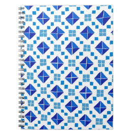 Quilt Mönster Blue Anteckningsbok