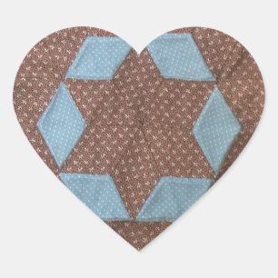 Quilt Mönster - Castle Hjärtformat Klistermärke