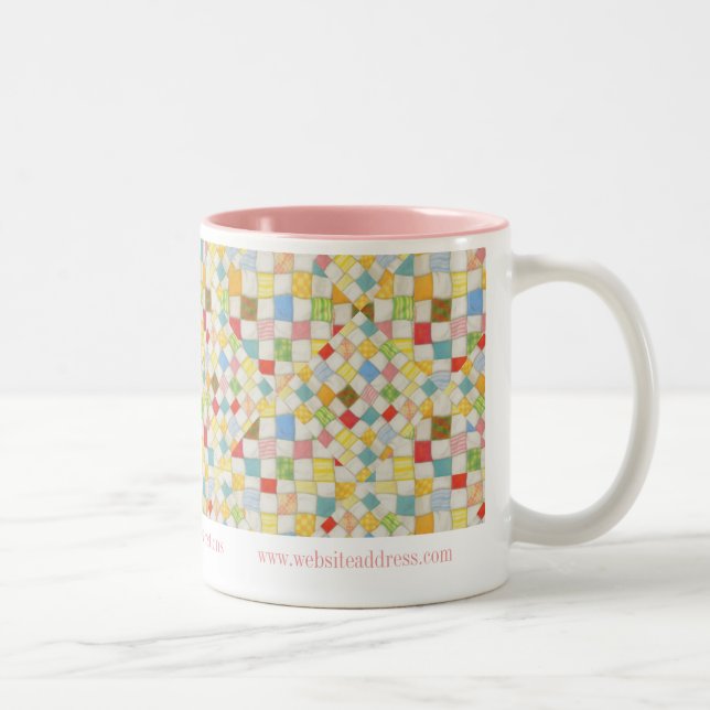 QUILT MOSAIC Business ID Rosa Two-Tone Mugg (Höger)