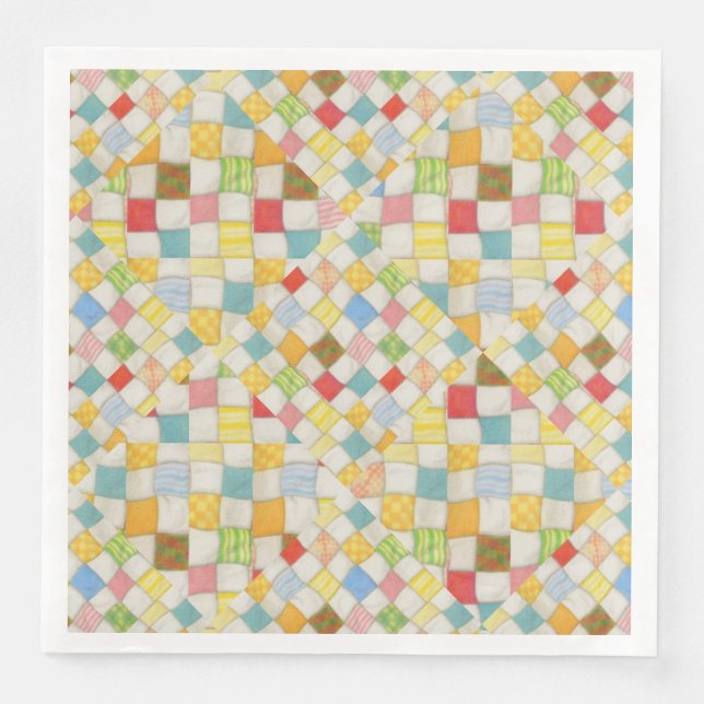QUILT MOSAIC, Pappra blöjor, standardmödravor Pappersservett (Framsida)