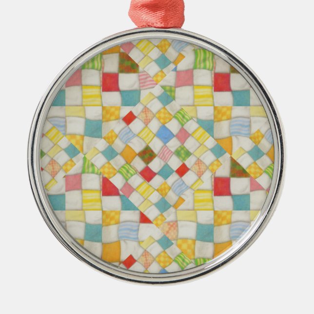 QUILT MOSAIC Premium Round Ornament (Framsidan)