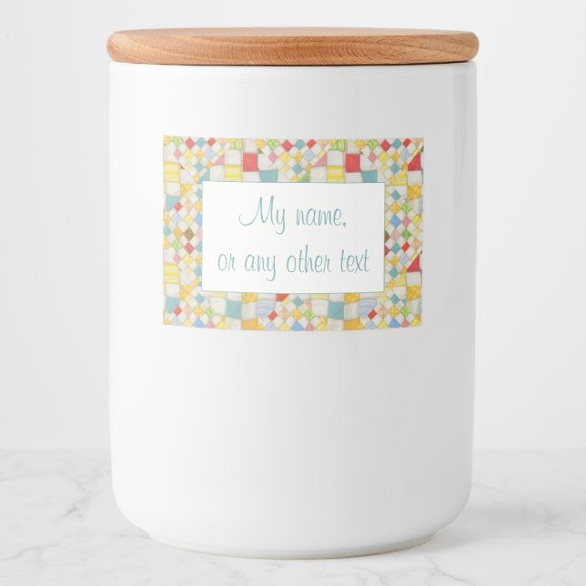 QUILT MOSAIK 2"x3" Etikett / Horisontell (Framsida)