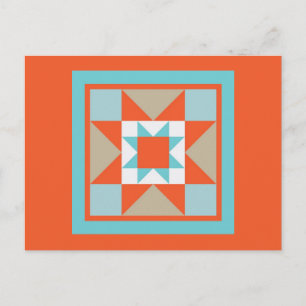 Quilt Postcard - Martha Washington Star Vykort