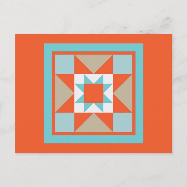 Quilt Postcard - Martha Washington Star Vykort (Framsida)