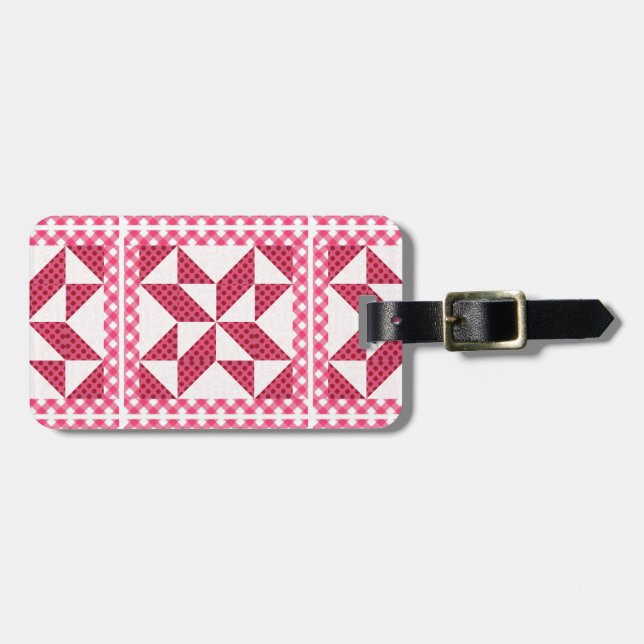 Quilt Rosa Prickiga Prickar Bagagebricka (Horisontell Framsida)