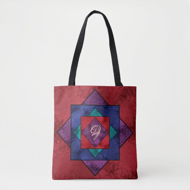 Quilt Square Monogram Tygkasse (Framsida)