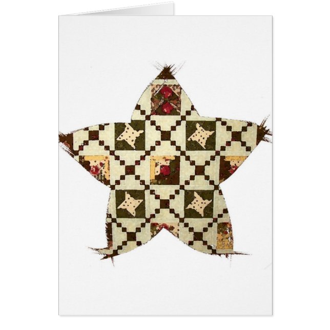 Quilt Star Hälsningskort (Framsidan)