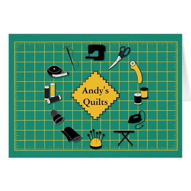 Quilt Time Customiz the Label Hälsningskort (Framsidan Horizontal)