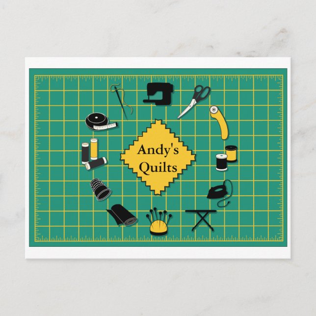 Quilt Time Customiz the Label Vykort (Framsida)