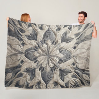 Quiltad abstrakt design fleecefilt