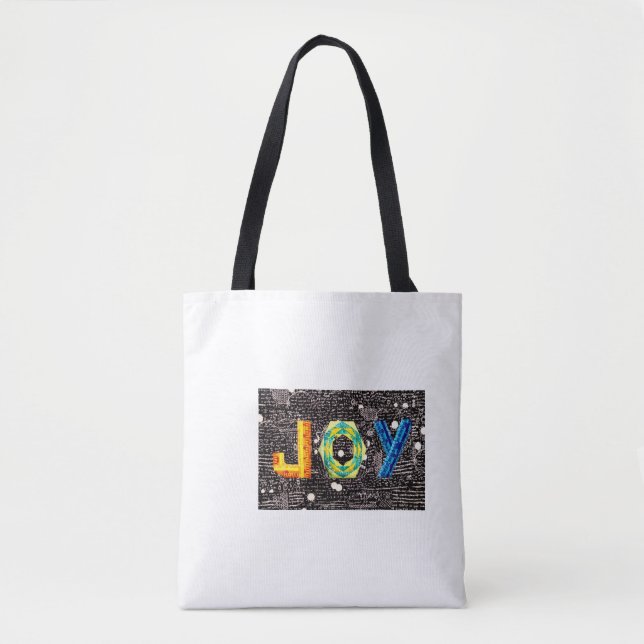 Quiltad JOY-handelsväska Tygkasse (Framsida)