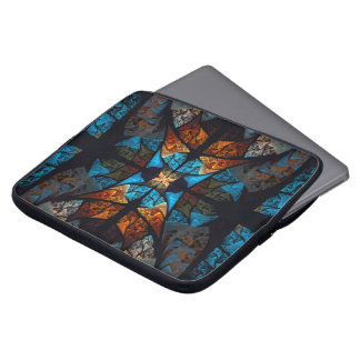 Quiltad stjärnabstrakt i blues laptop fodral